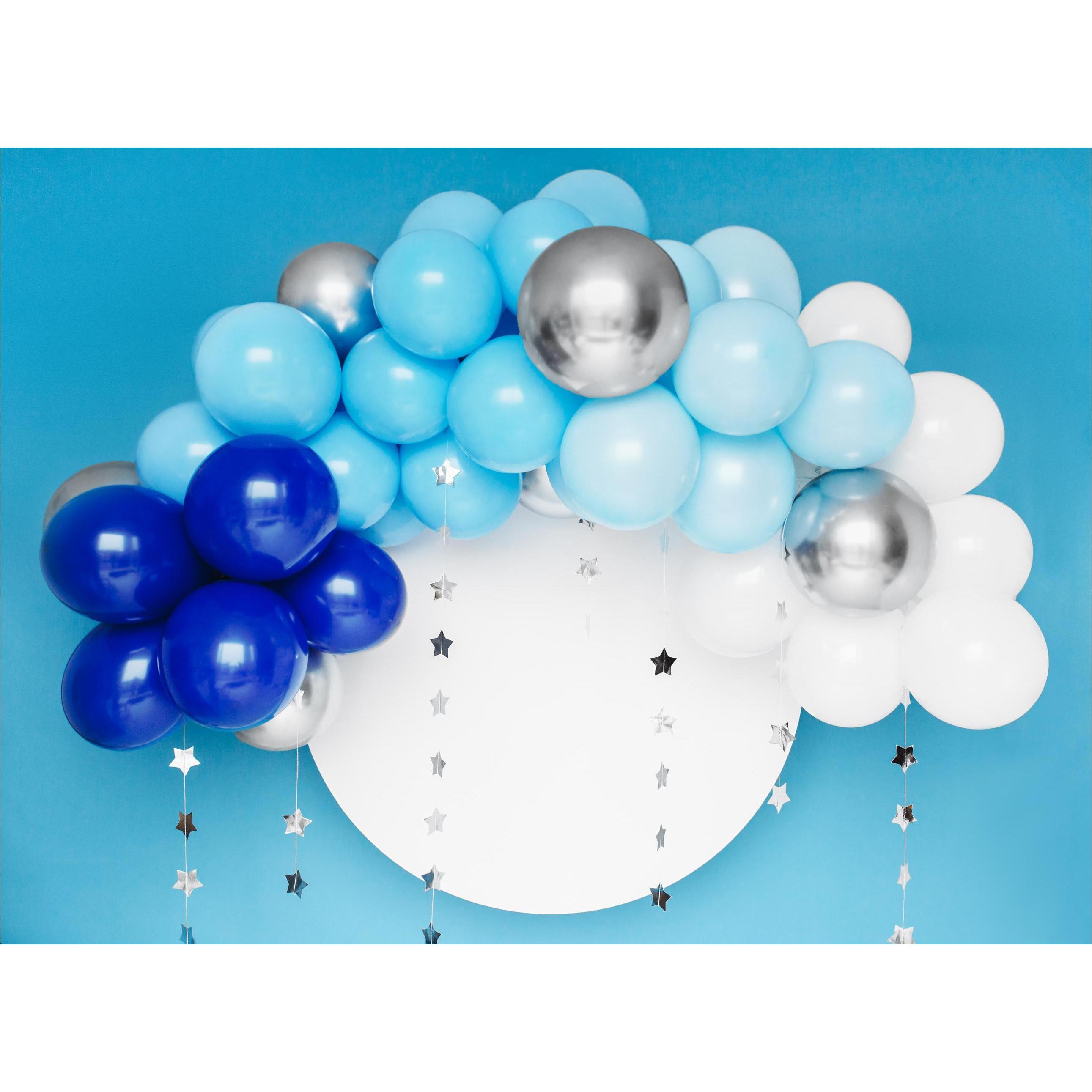 Thumbnail - Partydeco Bogen aus Luftballons Blau und Silber