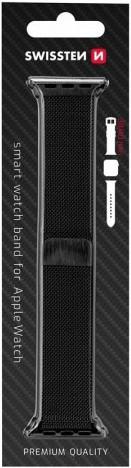 Actual product image Swissten Mesh band for apple watch 38-40 mm black (38 mm, 40 mm, Stainless steel)