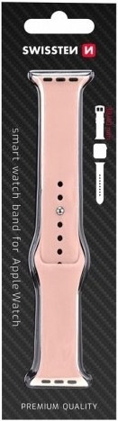Produktbild Swissten Silicone band for apple watch 38-40 mm pink sand (38 mm, 40 mm, Silikon, Apple Watch Series 1, Apple Watch Series 2, Apple Watch Series 3, Apple Watch Series 4, Apple Watch Series 5, Apple Watch Series 6, Apple Watch SE)
