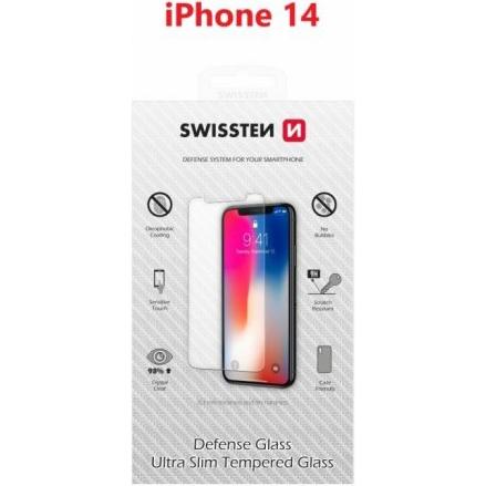 Swissten Tempered Glass for Apple IPhone 14 RE 2,5D (1 Stück, Apple iPhone 14), Smartphone Schutzfolie, Transparent