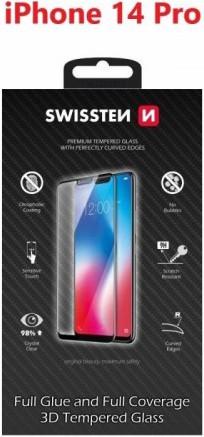 Produktbild Swissten Ultra Durable 3D Full Glue Glass Apple IPhone 14 Pro Black (Apple iPhone 14 Pro)