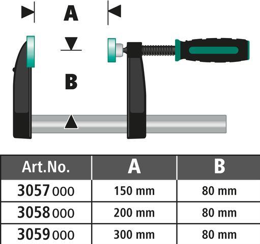 Produktbild wolfcraft wolfcraft 1 SC - Schraubzwinge 80/300mm (300 mm)