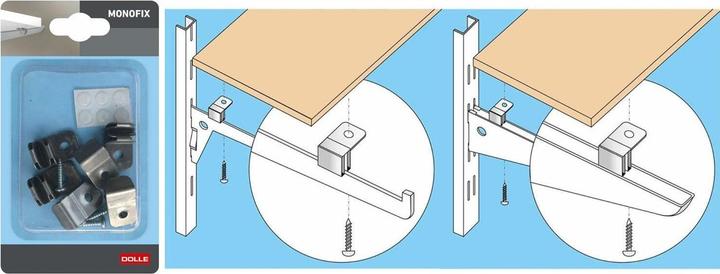 Actual product image Dolle Shelf fixing Monofix stainless steel, 12 pcs.