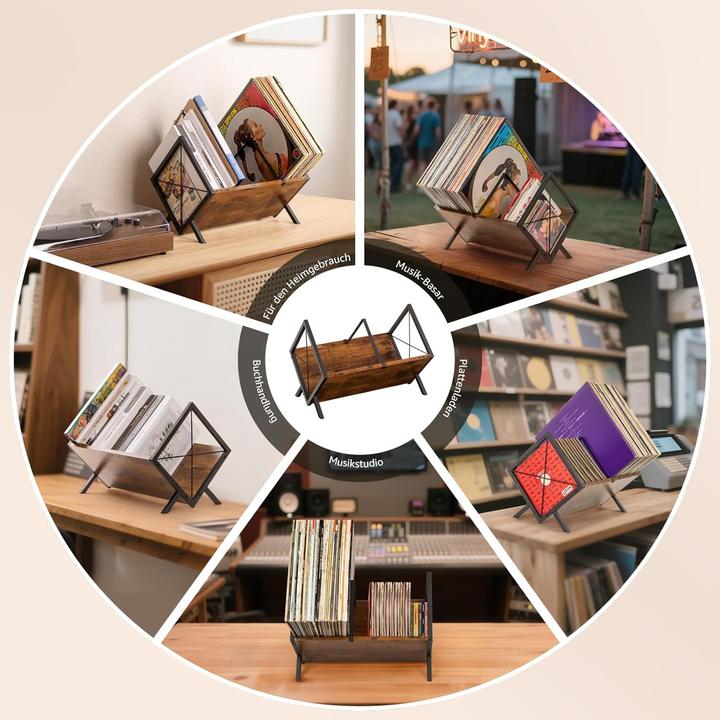 Actual product image Schallplattenständer für 80 LPs (Plates)