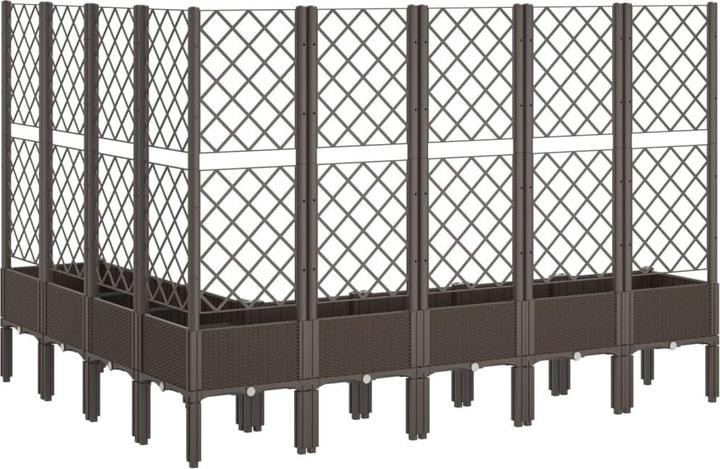 Image du produit vidaXL Bac à plantes avec treillis PP