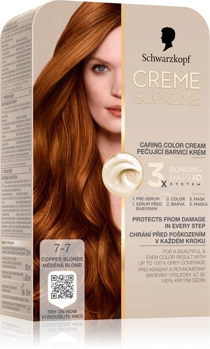 Schwarzkopf Creme Supreme Hair Color Shade 77 Copper Dark Blonde (Fair-haired man)