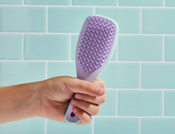 Image du produit Tangle Teezer The Wet Detangler Mini Wisteria Leaf Hair Brush (Brosse à cheveux à feuilles de glycine)