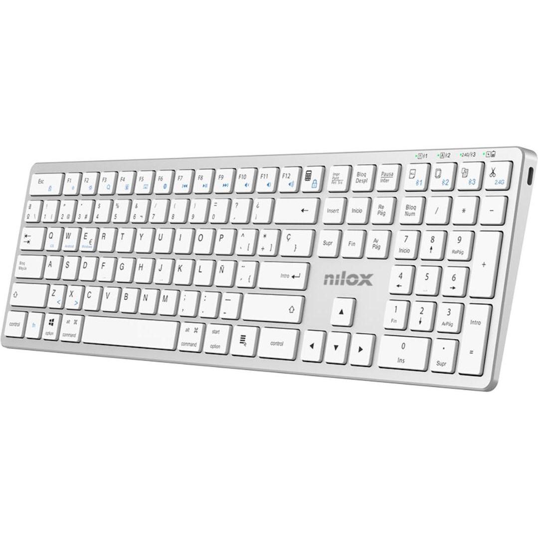 Nilox Keyboard Mac Silver (Italiano, Senza fili), Tastiera, Argento