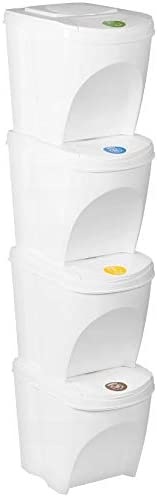 Produktbild Prosperplast Mülltrennsystem 4x25L, Weiss (100 l)