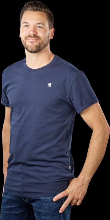 Produktbild G-Star Crew Neck Lash T-Shirt Regular Fit Sartho Blue (XL)