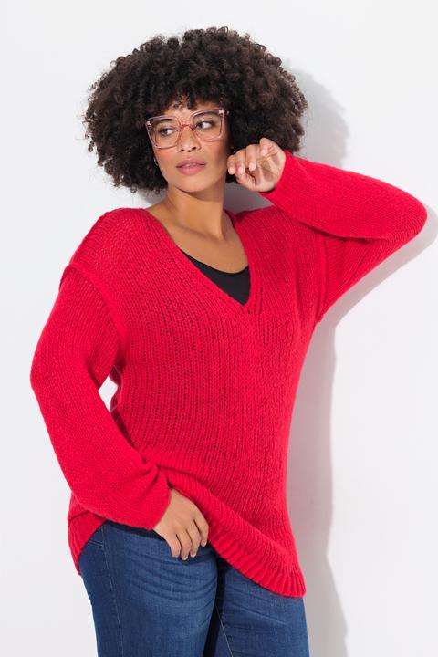 Produktbild Angel of Style Pullover, oversized, Ballonärmel, V-Ausschnitt. (52)