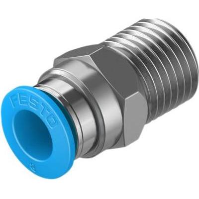 Festo, Tecnologia di connessione dei tubi, Raccordo a vite, aria compressa, ottone, 26,6 mm, R1/4″, vite di bloccaggio (Raccordi per tubi)