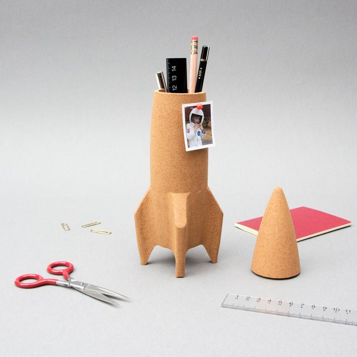 Actual product image Suck UK Cork Rocket Desk Tidy
