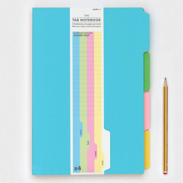 Image du produit Suck UK Onglets pour ordinateurs portables A4 Colourful (A4, À rayures, Couverture souple)