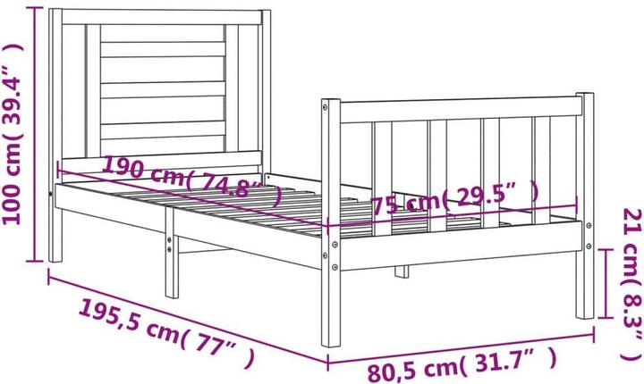 Immagine prodotto vidaXL Adile (75 x 190 cm)