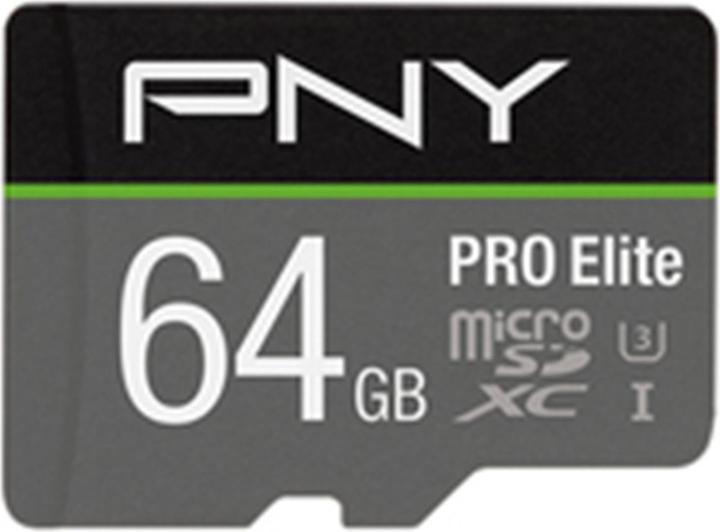 PNY Pro Elite (64 GB, microSDXC, U3, UHS-I)