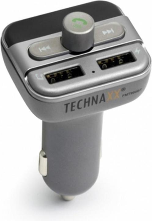 Actual product image Technaxx FMT900BT Transmitter,silver,USB FM, BT handsfree, MicroSD