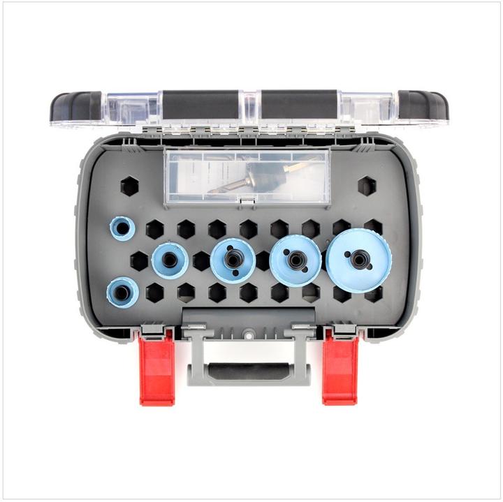 Produktbild Bosch Professional Zubehör 9-tlg. Sheet Metal Lochsägen-Set für Elektriker, 22–64 mm (22 mm, 29 mm, 35 mm, 44 mm, 51 mm, 64 mm)