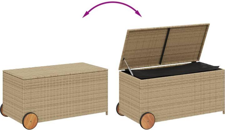 Actual product image vidaXL Garden chest with castors 190L