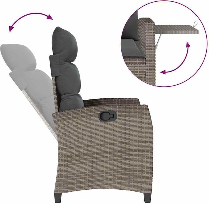 Image du produit vidaXL Gartensessel verstellbar