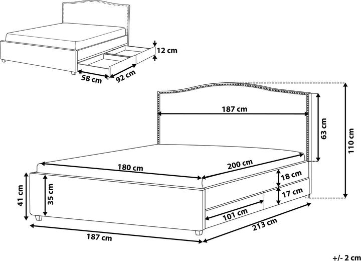 Actual product image Beliani Montpellier (180 x 200 cm)