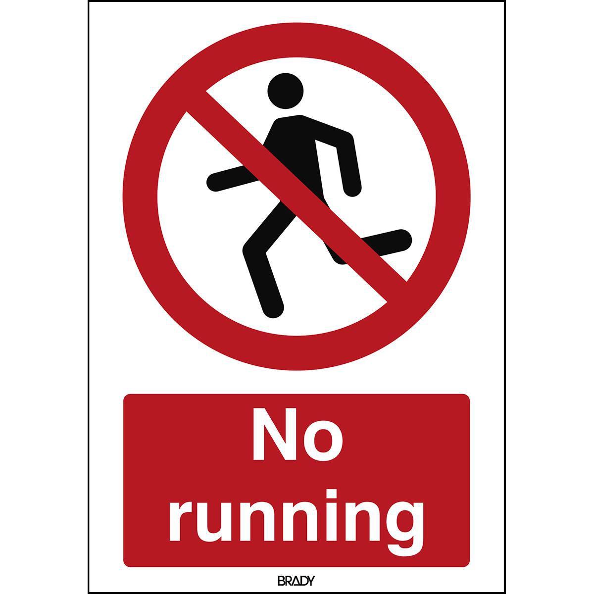 Thumbnail - Brady, Sicherheitskennzeichnung, ISO Safety Sign - No running
