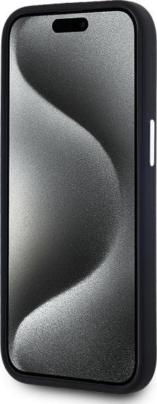 Produktbild Lacoste Liquid Silicone Microfiber Silver Croc Logo MagSafe Case for iPhone 15 Black (Apple iPhone 15)