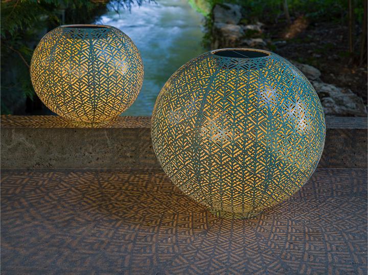 Produktbild STT Windlicht Solar Antic Ball Sofia, Ø 30 cm, Aqua