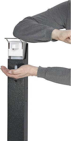 Immagine prodotto VAR Colonna di disinfezione HDS 105 con dispenser argento antico progettata per tutti i flaconi