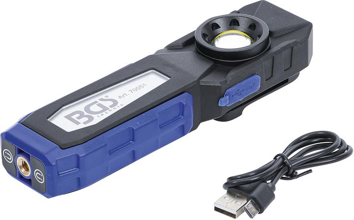 Produktbild BGS COB-LED-Werkstattleuchte mit Magnet und Haken klappbar (500 lm)