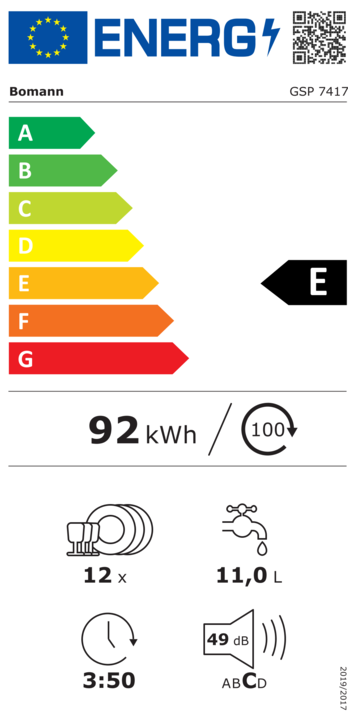 Energie-Label Bomann GSP 7417