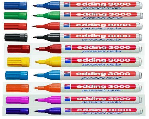 Actual product image Edding Permanent Marker 3000 (Multicoloured, 3 mm, 10 x)