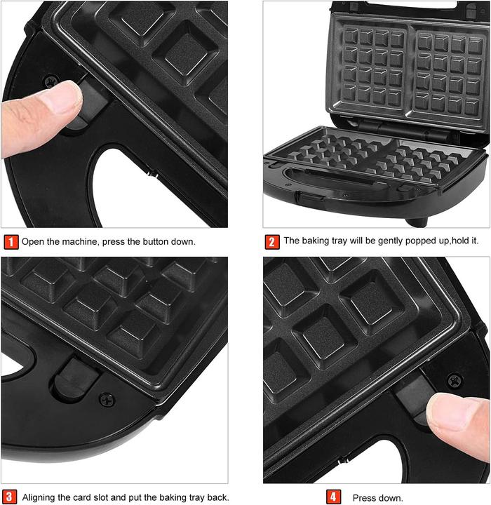 Image du produit Ozavo Appareil à sandwich 3 en 1