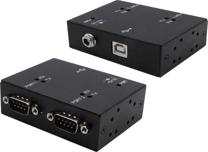 Exsys Porte da USB 2.0 a 2S seriali RS-232, custodia in metallo, con chipset FTDI