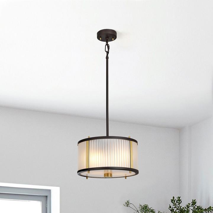 Actual product image Elstead Lighting Corona pendant light E27 2-fold museum bronze dark brown lacquered, antique brass (E27)