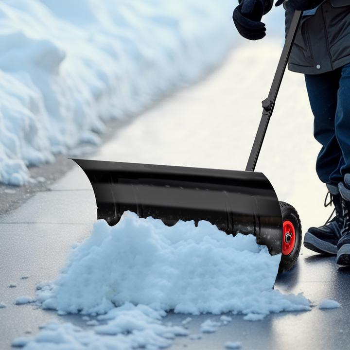 Actual product image Wiltec Schneeschieber mit Rädern