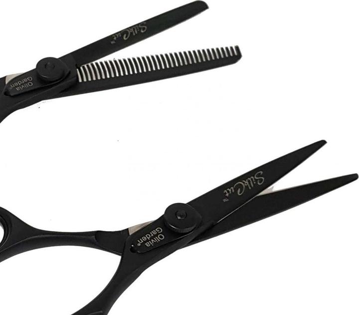 Produktbild Olivia Garden SilkCut 2er-Set Matt Black 5,75'+ Effilierschere EUR (14.61 cm)