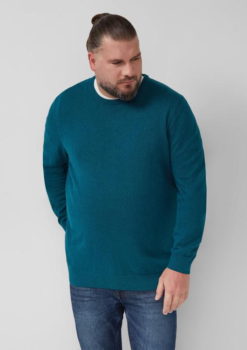 Produktbild s.Oliver Strickpullover Baumwollpullover mit Logo-Stickerei (3XL)