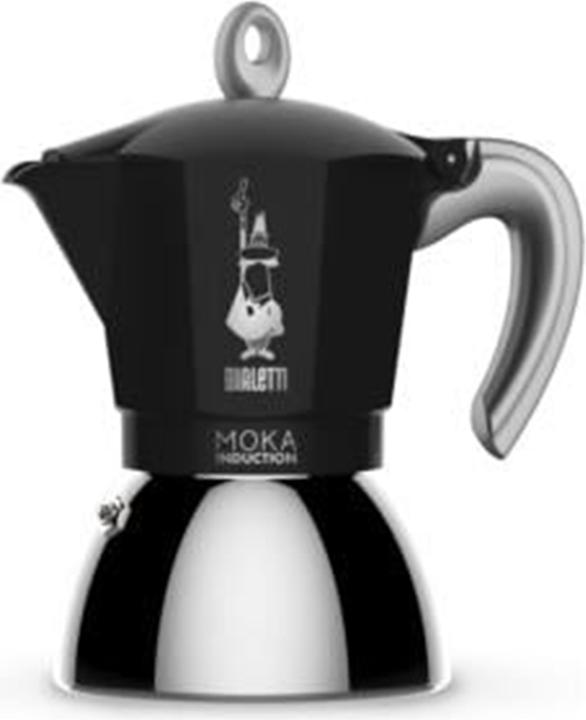 Bamix Gefu GE16070 Lucino - Caffettiera Italiana In Alluminio Da 3 Tazze, Manico Isolante, 14x10x21 Cm