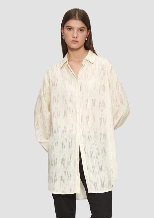 Produktbild s.Oliver Bluse Leicht transparente Longbluse mit Glanzeffekten (40)