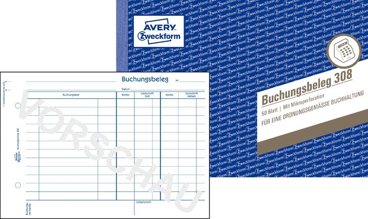 Avery Buchungsbeleg (50 x)