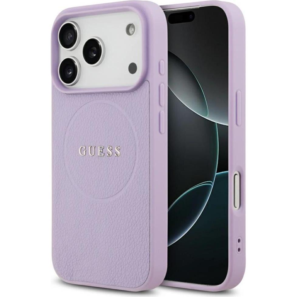 Guess - Grained Gold Ring MagSafe (GUHMP17LPGHSMMU) - iPhone 17 Pro - Purple (Apple iPhone 17 Pro) (61347235)