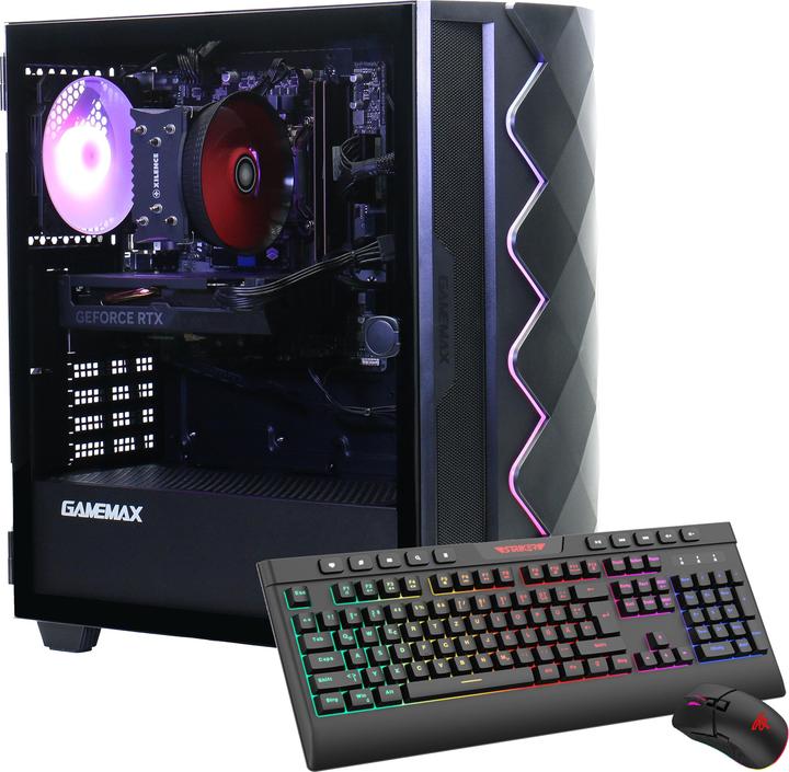 Actual product image Hyrican GAMEMAX Diamond BK 7430 Ryzen 5 7500F 32GB DDR5 1TB SSD RTX 4060 (AMD Ryzen 5 7500F, 32 GB, 1000 GB, GeForce RTX 4060)