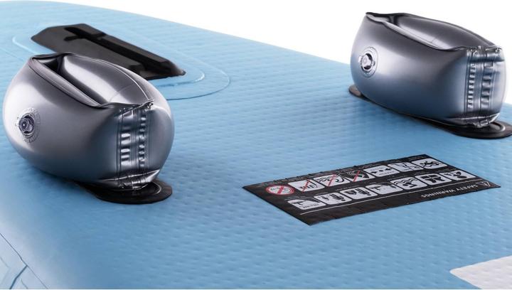 Actual product image Gymrex Inflatable SUP Board - 135 kg - blue/navy blue - set with paddle and accessories
