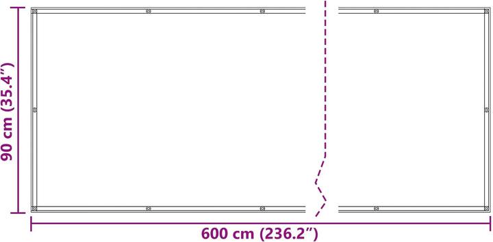 Actual product image vidaXL Balkonsichtschutz (600 cm)