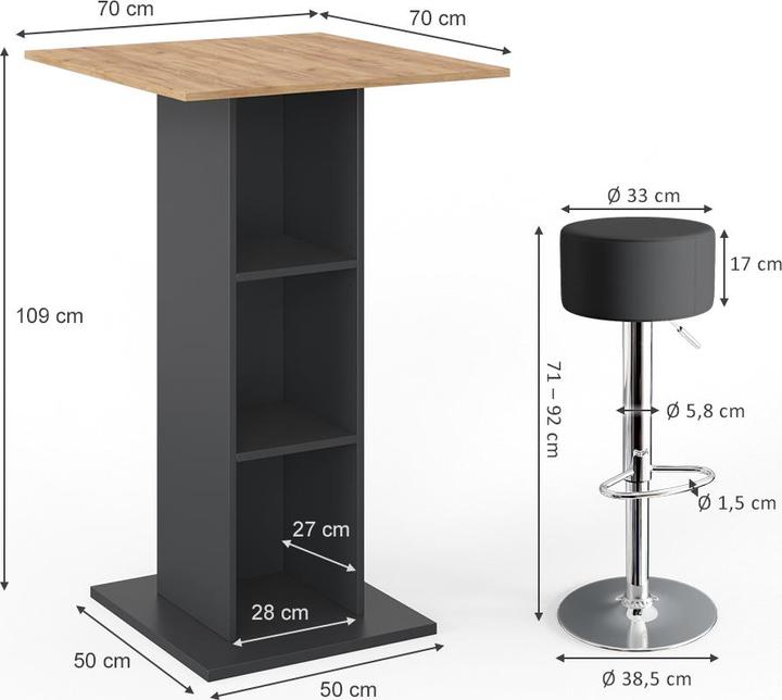 Produktbild Vicco Rodeo (70 x 70 x 109 cm)