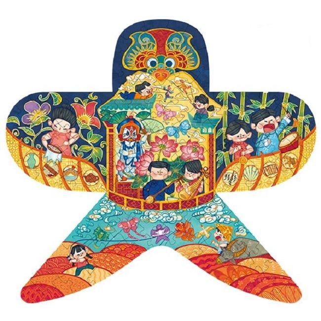 Thumbnail - Toi World Art Series Floor Puzzle 131 pcs. with performances from Chinese Culture - Kite - 5+ Years