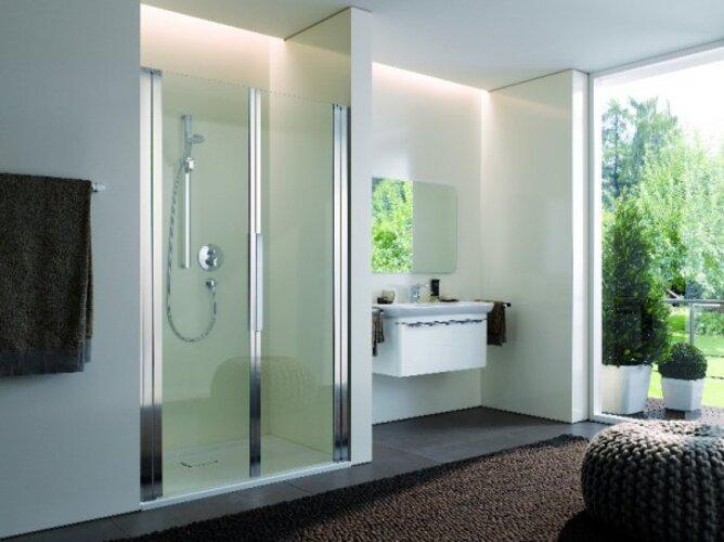 Produktbild Koralle Pendeltür zweiteilig für Nischeneinbau myDay NP2W 90 865-905x2000mm (64.30 cm, 208.80 cm, 16.60 cm)