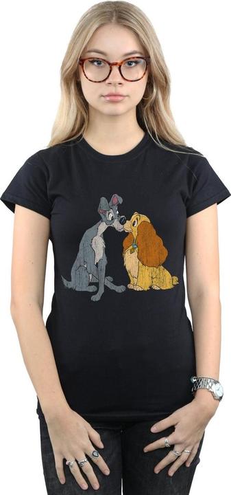 Produktbild Disney Lady And The Tramp Distressed Kiss TShirt (XXL)