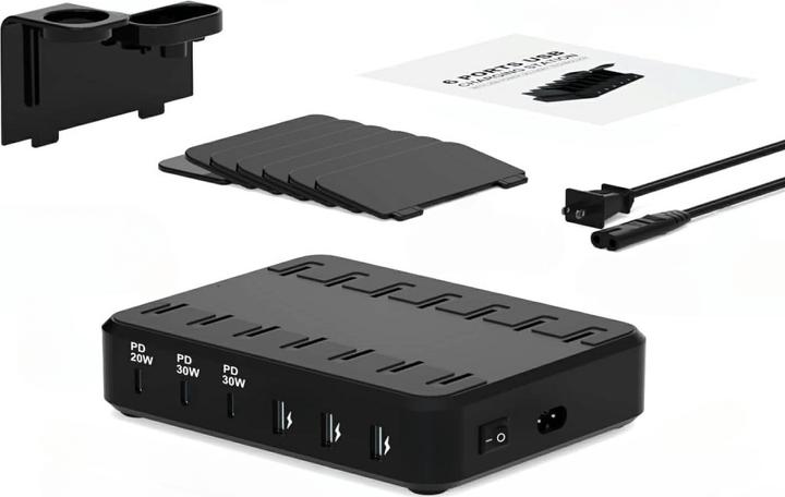 Actual product image Cover-Discount Smarte Ladestation (110 W, 6 ports)